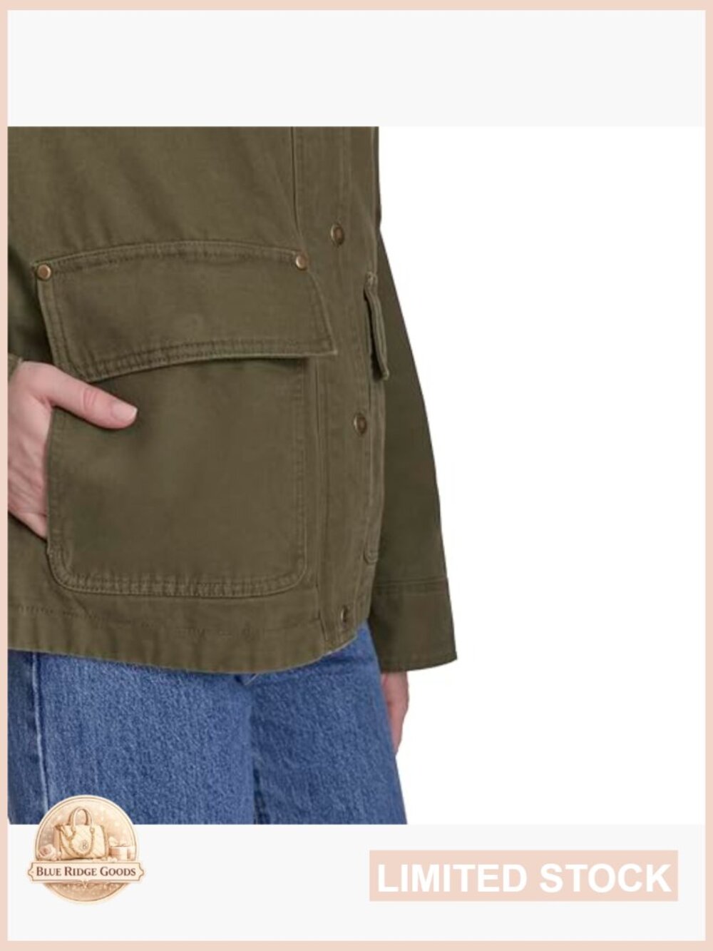 Short Cotton Barn Jacket Classic Quilted Laydown Corduroy Collar Durable Zip - Picture 6 of 7